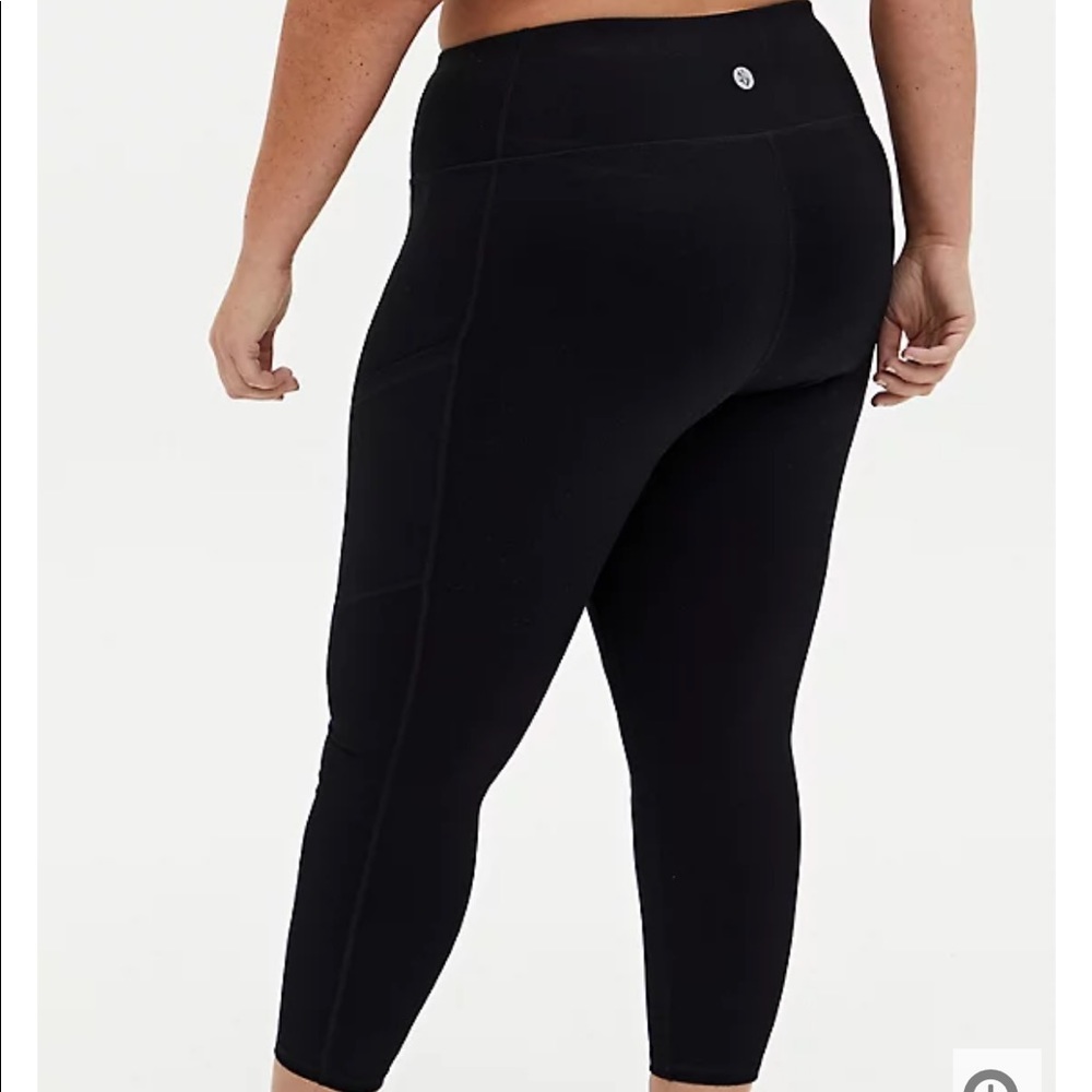Torrid Black Crop Wicking Active Leggings
